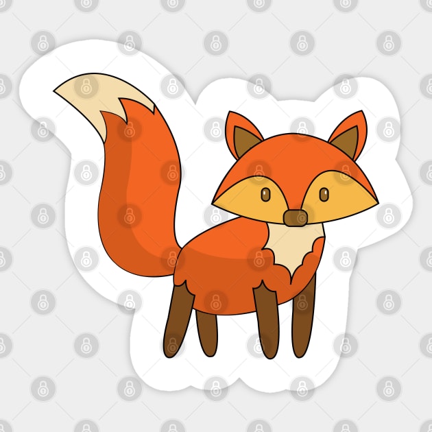 Fox Standing Sticker by DickinsonDesign
